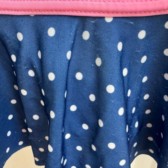 Disney 3T Minnie Mouse White and Blue Polka Dot Fabric Swim Bikini Skort Skirt - Picture 3 of 6